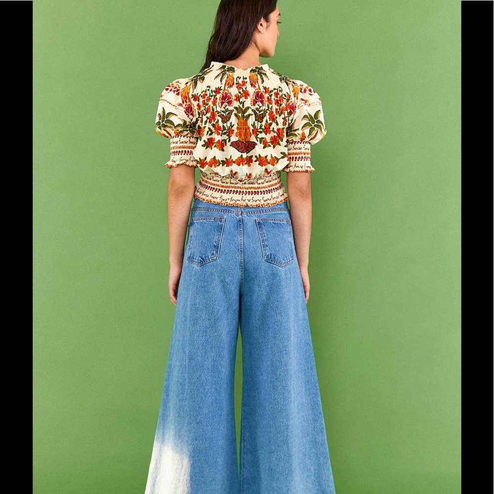 FARM RIO Off White Made In Brazil Blouse - Picture 2 of 14